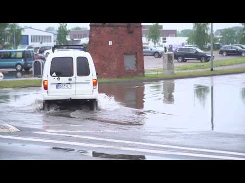 Historische Altstadt unter Wasser