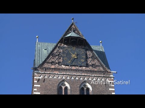 Marienkirchturm in Wismar bekommt digitale Turmuhr (Satire)