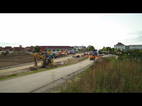 Aktueller Stand Erschließungsstraße Gewerbegebiet West Wismar- Wendorf