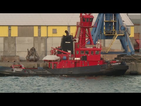 Hafenreport Wismar: Schlepper Calorius im Wismarer Hafen