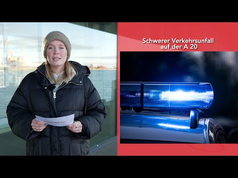 Kurznachrichten: Schwerer Verkehrsunfall auf der A20