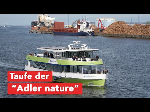 Erste E-Fähre “Adler Nature” im Wismarer Hafen getauft