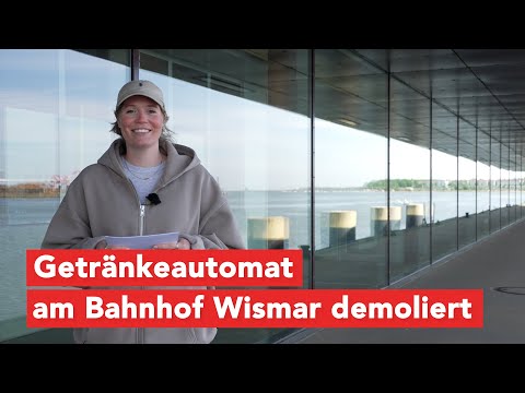 Kurznachrichten: Getränkeautomat am Bahnhof Wismar demoliert