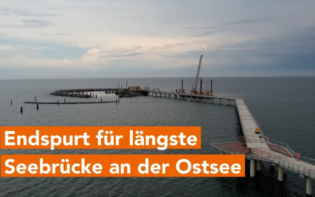 Endspurt und bald hell erleuchtet: Längste Seebrücke an der Ostsee in Prerow