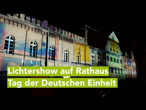 Tag der Deutschen Einheit 2. Oktober: Mapping-Show auf dem Schweriner Marktplatz