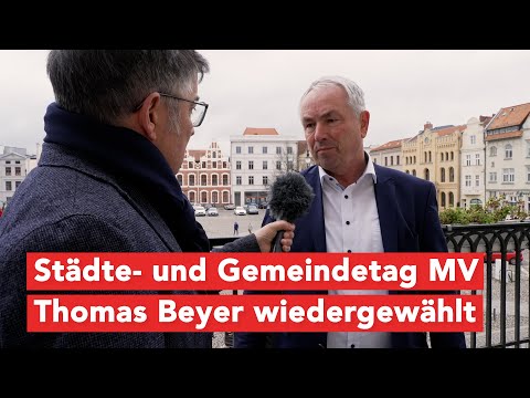 Wismars Bürgermeister Beyer als Vorsitzender des Städte- und Gemeindetag MV bestätigt