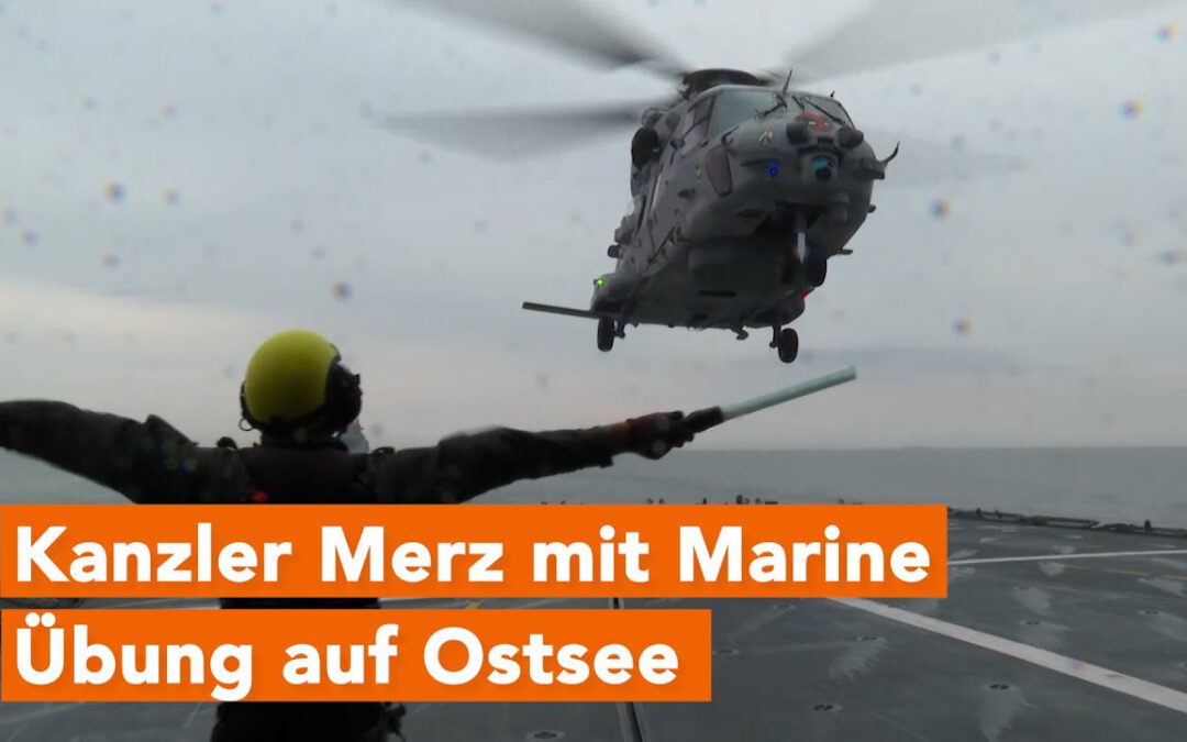 Kanzler unter Beschuss: Übungseinsatz mit Eurofightern und U-Boot auf Ostsee