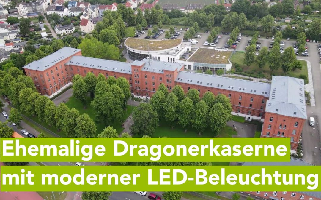 Hauptsitz des Landkreises Ludwigslust-Parchim dank EFRE mit moderner Beleuchtung