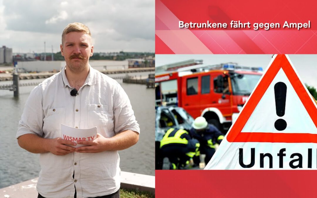 Betrunkene fährt gegen Ampel auf Rostocker Straße
