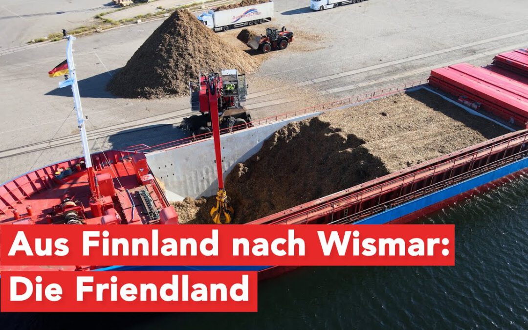Frachtschiff im Hafen: Die Friendland liefert Biomasse nach Wismar – Hafenreport